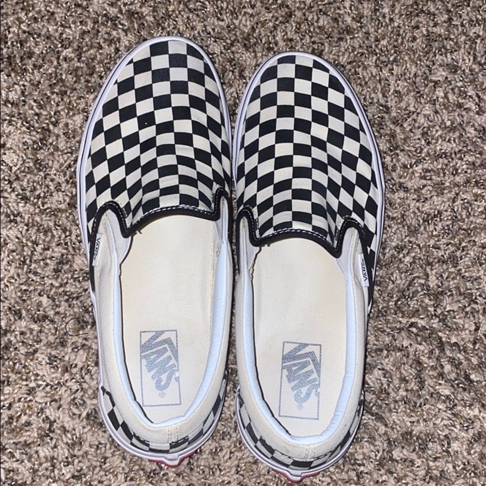 Vans Checkered slide on Size 9.5 Men’s